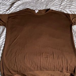 XL solid brown Lularoe Irma - excellent condition